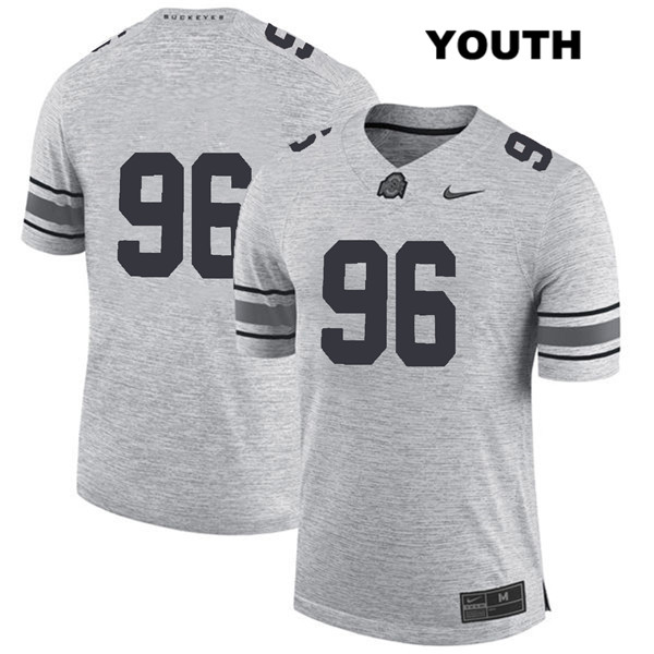 Ohio State Buckeyes Youth Sean Nuernberger #96 Gray Authentic Nike No Name College NCAA Stitched Football Jersey AX19A38YB